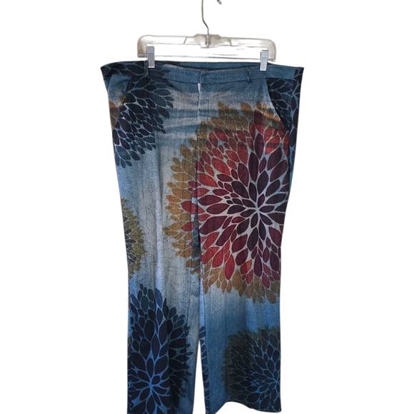 Source Unknown Pants - Source Unknown Multicolor Floral Wide Leg Pants